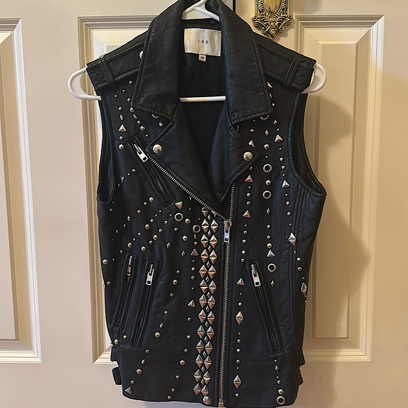 IRO studded leather vest